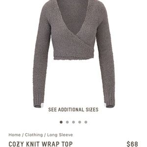 SKIMS cozy knit wrap top
